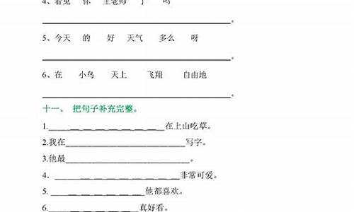 一年级下句子专项训练答案_一年级下册句子训练题可打印